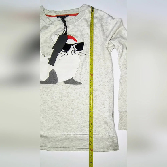 Jane+Delancey Santa Seal Christmas Festive Holiday Super Soft Sweatshirt S NWT - Picture 8 of 11